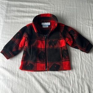 🦬 Baby Columbia Buffalo Plaid Fleece Jacket 12 months 🦬